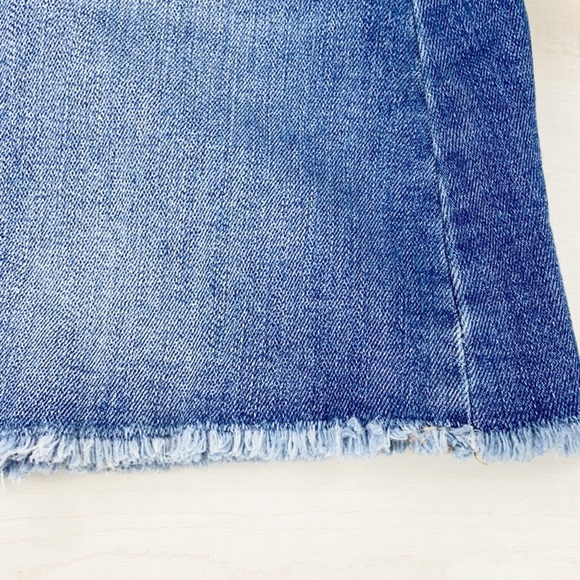 Blank NYC Way Back When Denim Skirt Raw Hem - Picture 7 of 13